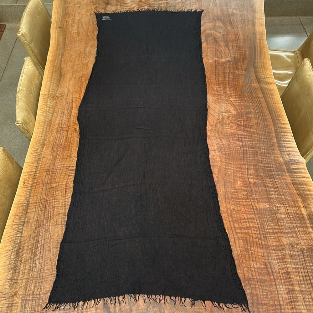 Isabel Marant Étoile Black Fringed Scarf - Picture 3 of 8